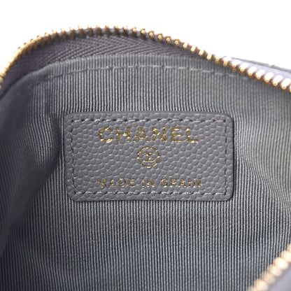Chanel Caviar Quilted Small Cosmetic Case Grey 6 of 8