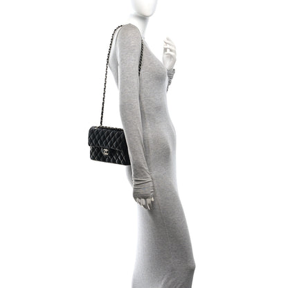 Chanel Lambskin Quilted Small Double Flap Black 2 of 11