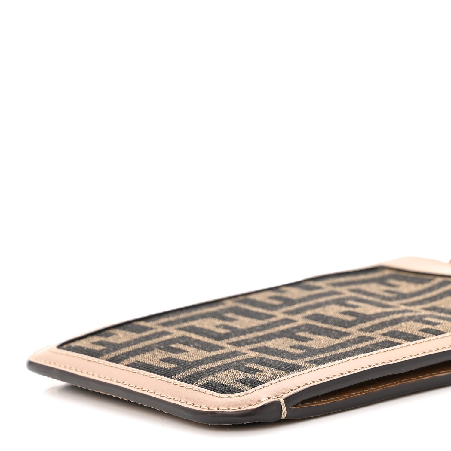 Fendi Recycled Fabric Jacquard Vitello King FF 1974 Peekaboo Phone Case Tobacco Moro Sand 10 of 10