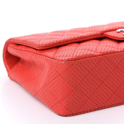 Chanel Lambskin Perforated Medium Flap Red 8 of 13