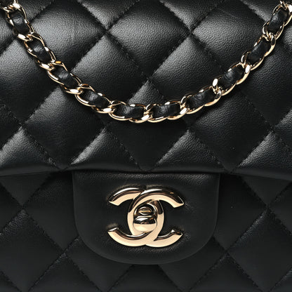 Chanel Lambskin Quilted Mini Top Handle Rectangular Flap Black 8 of 10