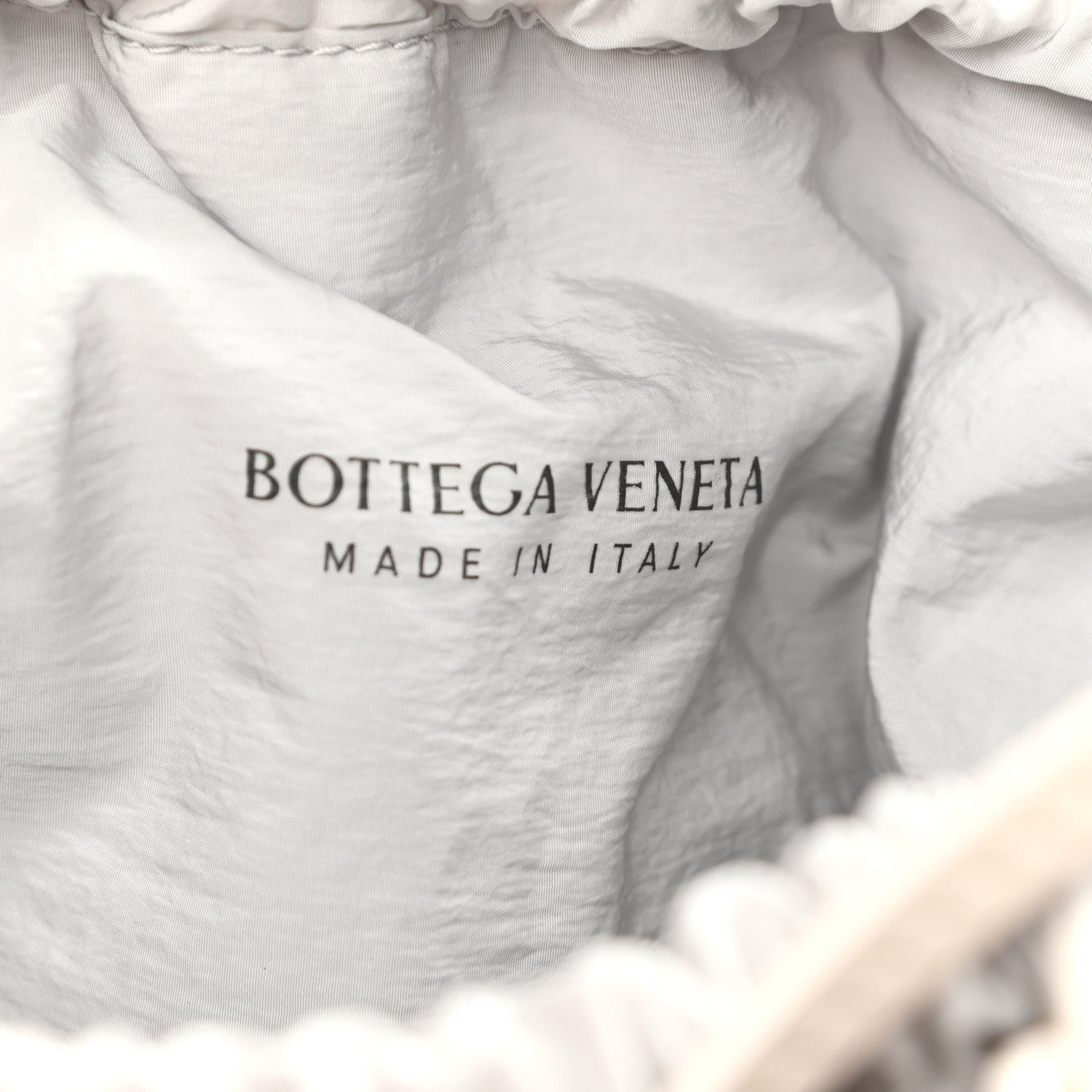 Bottega Veneta French Calfskin Shell Bag White Frost 6 of 13