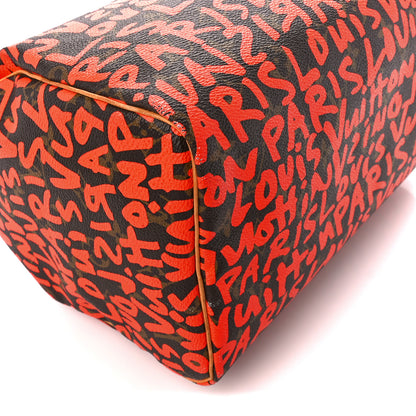 Louis Vuitton Monogram Graffiti Speedy 30 Orange 11 of 13