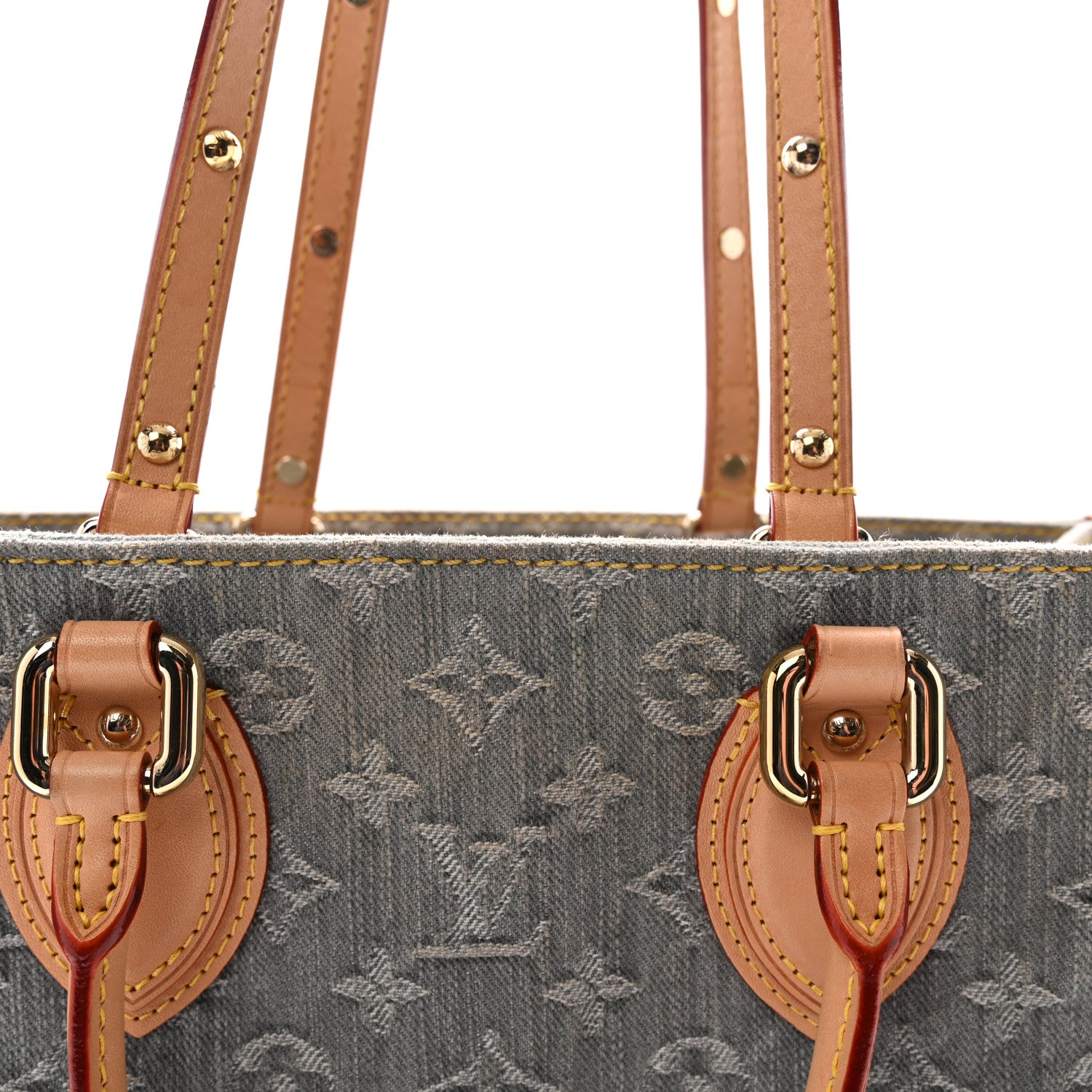 Louis Vuitton Monogram Denim Onthego MM Washed Grey 7 of 9