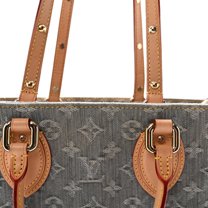 Louis Vuitton Monogram Denim Onthego MM Washed Grey 7 of 9