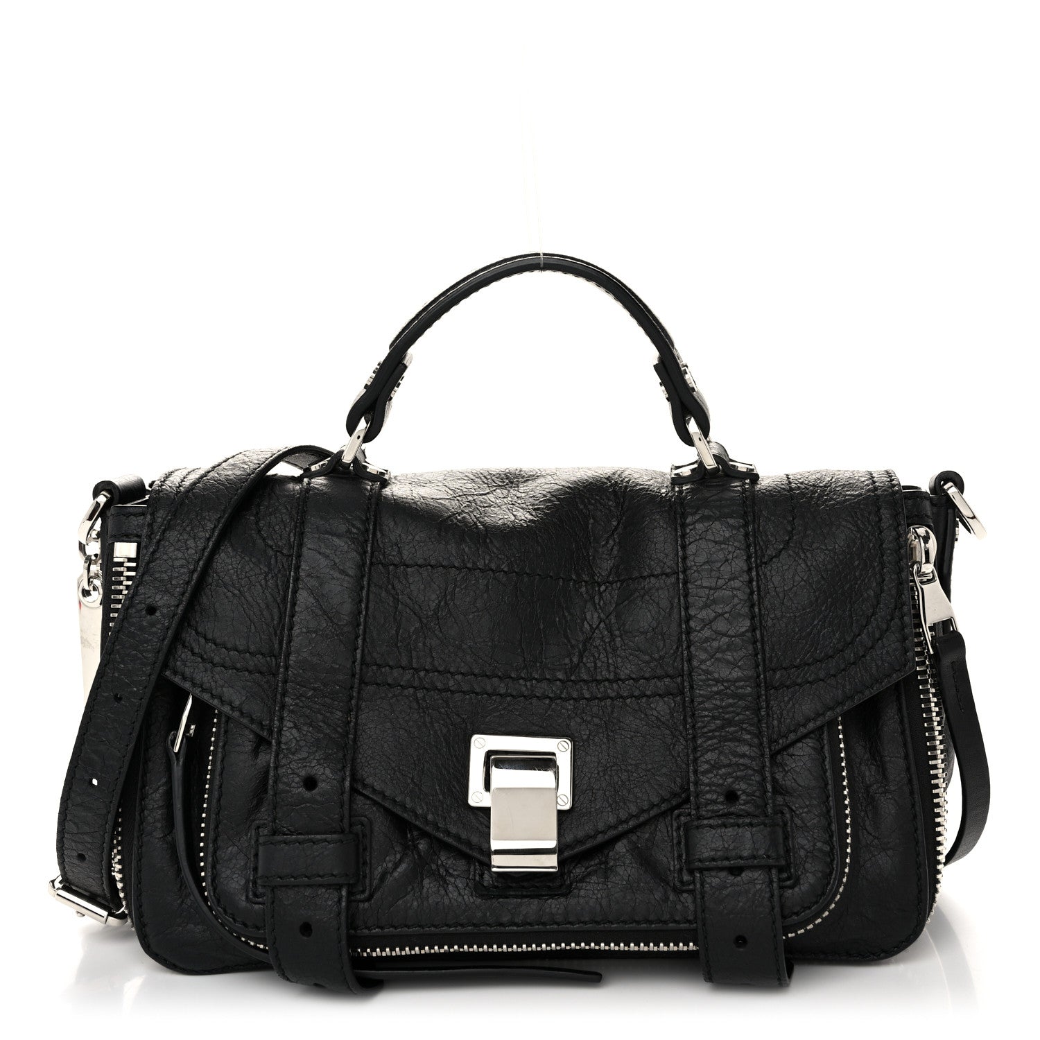 Proenza Schouler Lambskin Tiny PS1 Satchel Black 1 of 9