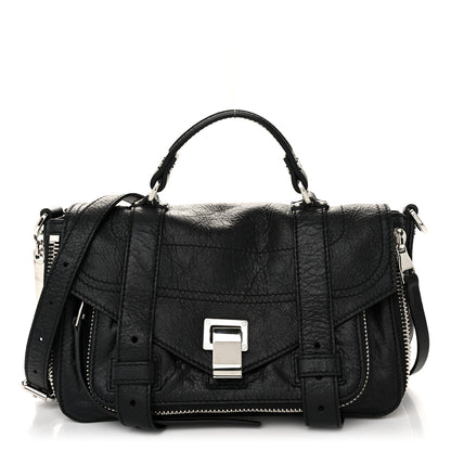 Proenza Schouler Lambskin Tiny PS1 Satchel Black 1 of 9