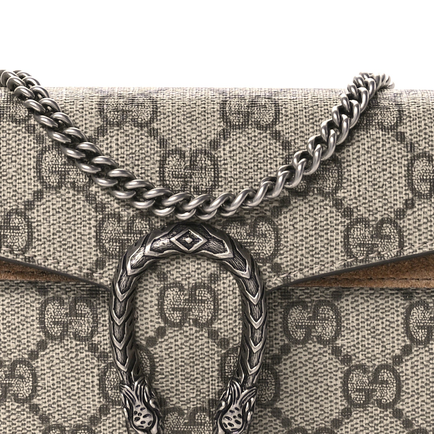 Gucci GG Supreme Monogram Super Mini Dionysus Shoulder Bag Taupe 8 of 11