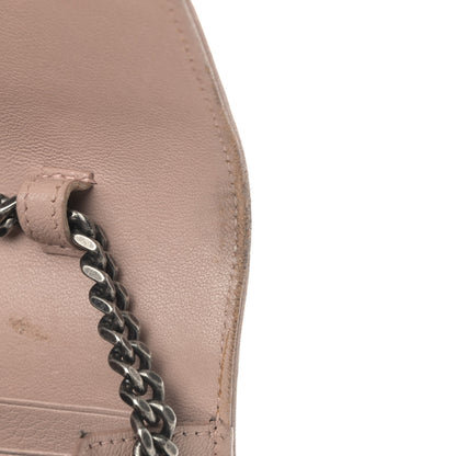 Saint Laurent Sheepskin Tri-Quilt Monogram Envelope Chain Wallet Beige 6 of 9