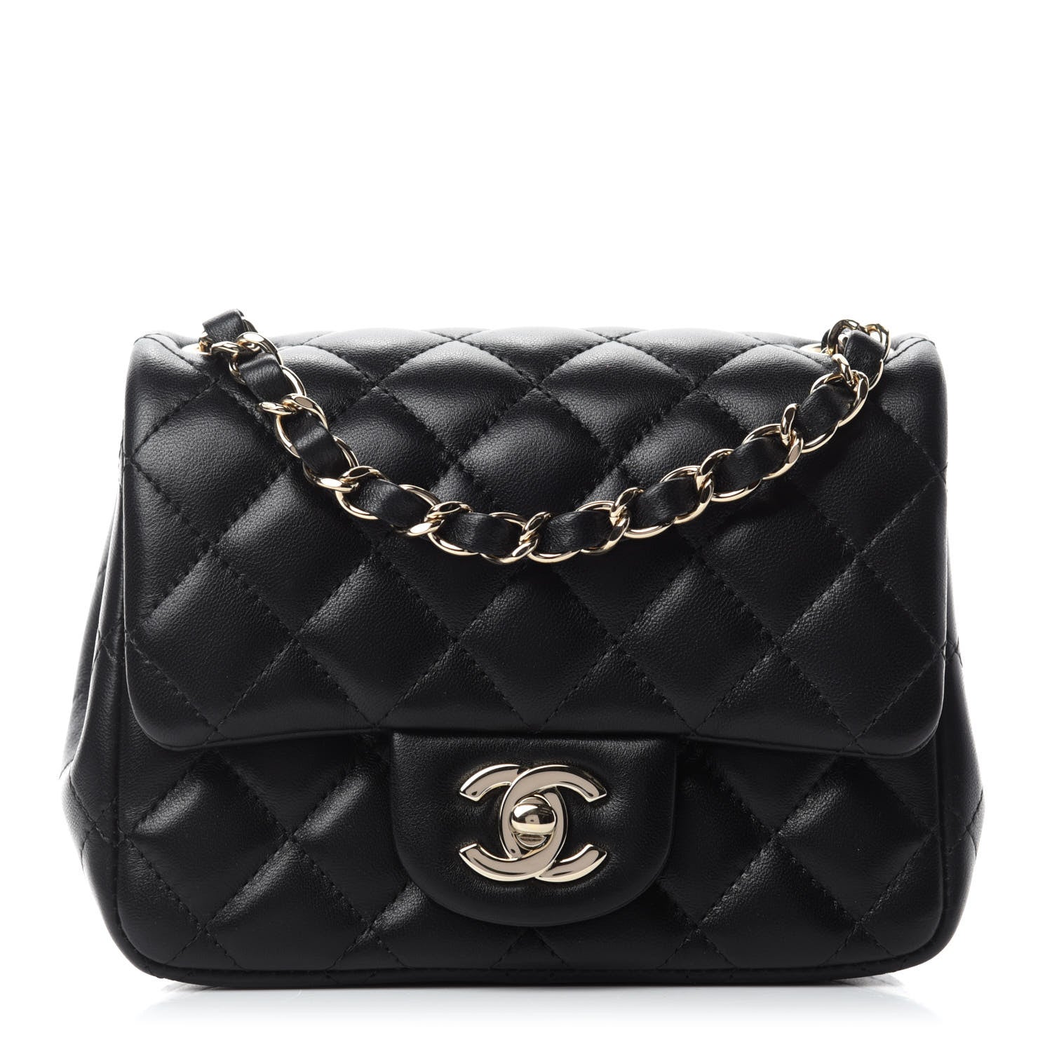 Chanel Lambskin Quilted Mini Square Flap Black 1 of 11