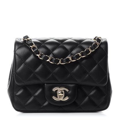 Chanel Lambskin Quilted Mini Square Flap Black 1 of 11