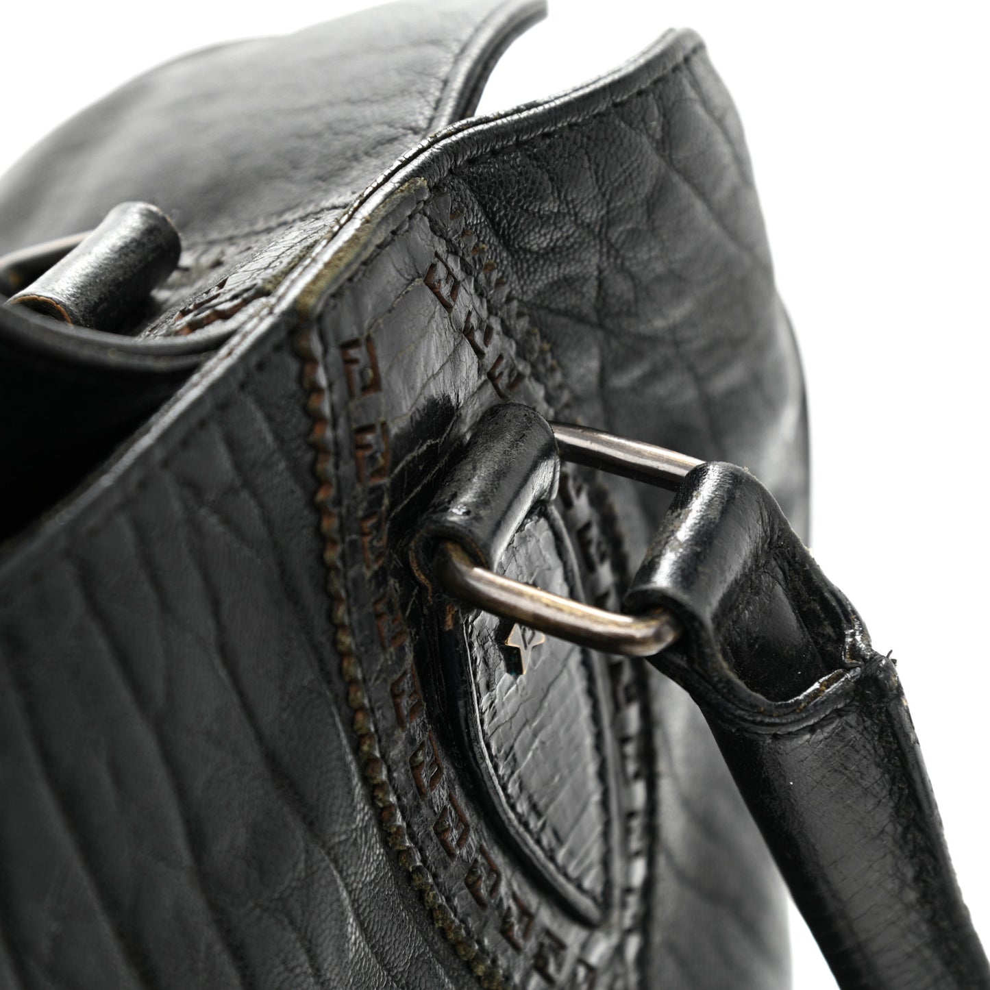 Distressed Lambskin Large Bag De Jour Tote Black