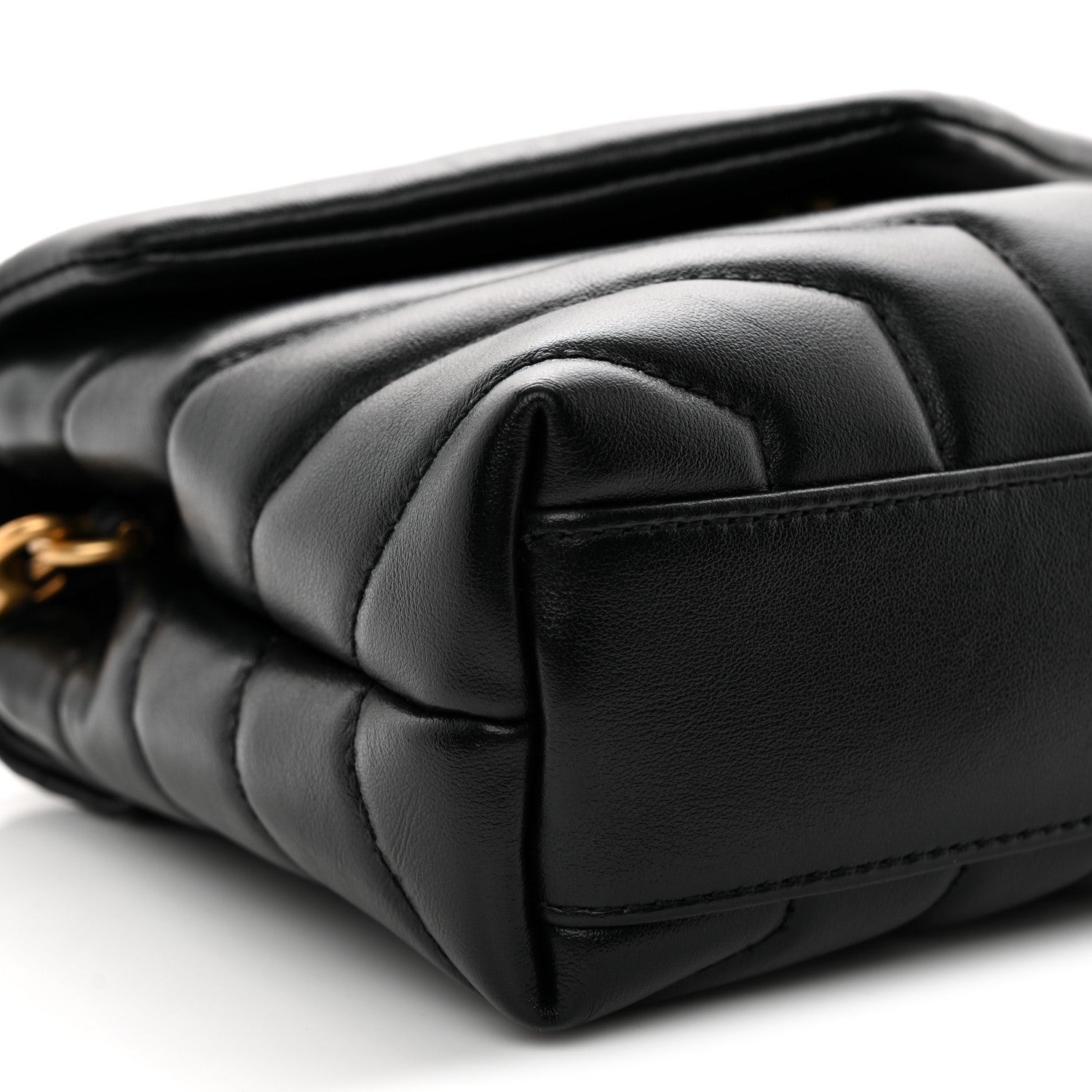 Saint Laurent Calfskin Y Quilted Monogram Toy Loulou Crossbody Bag Black 8 of 12