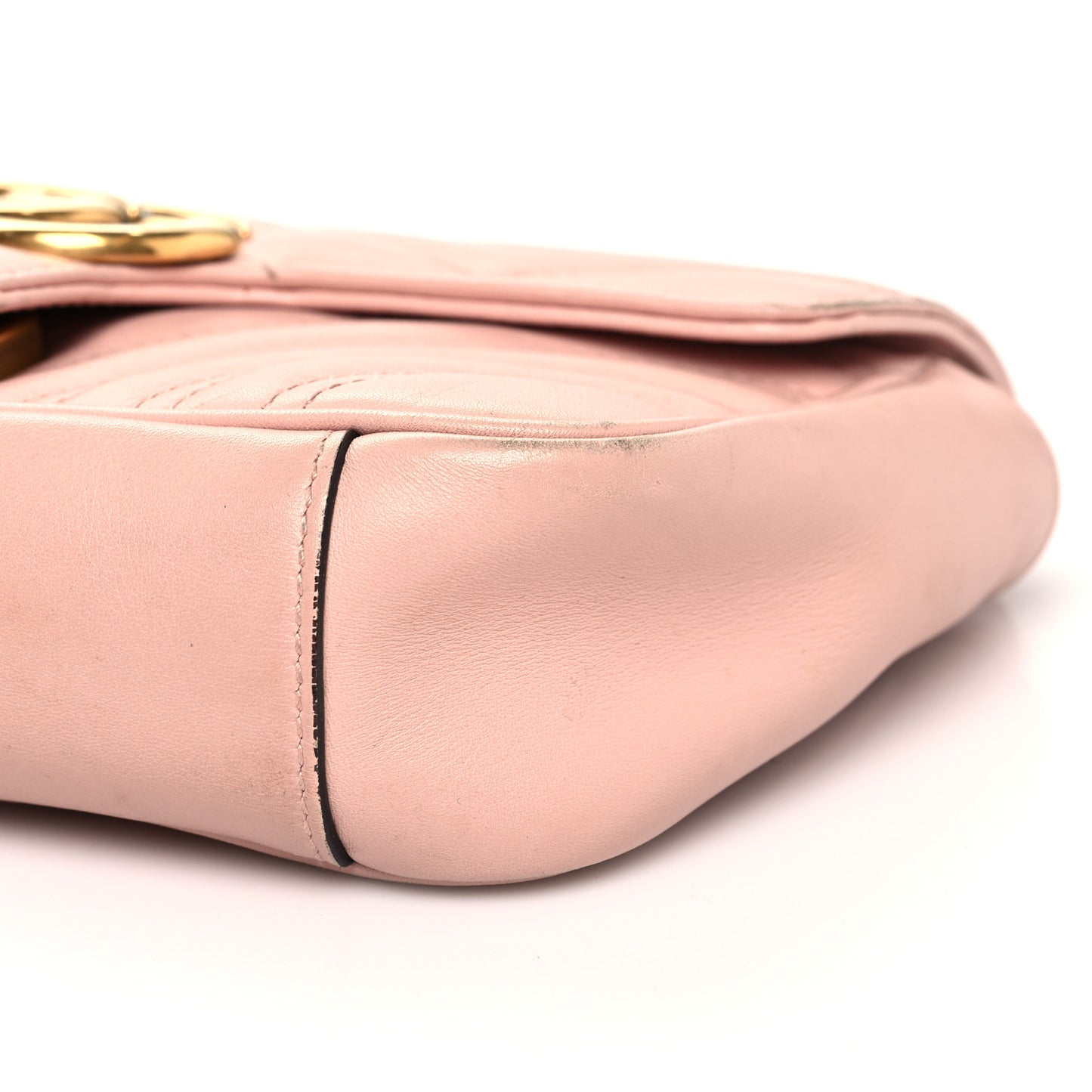 Calfskin Matelasse Mini GG Marmont Shoulder Bag Perfect Pink