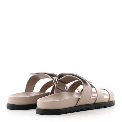 Hermes Calfskin Womens Chypre Sandals 36 Beige Mastic 4 of 15