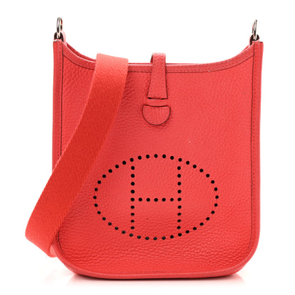 Hermes Taurillon Clemence Evelyne TPM Rouge Pivoine 1 of 12