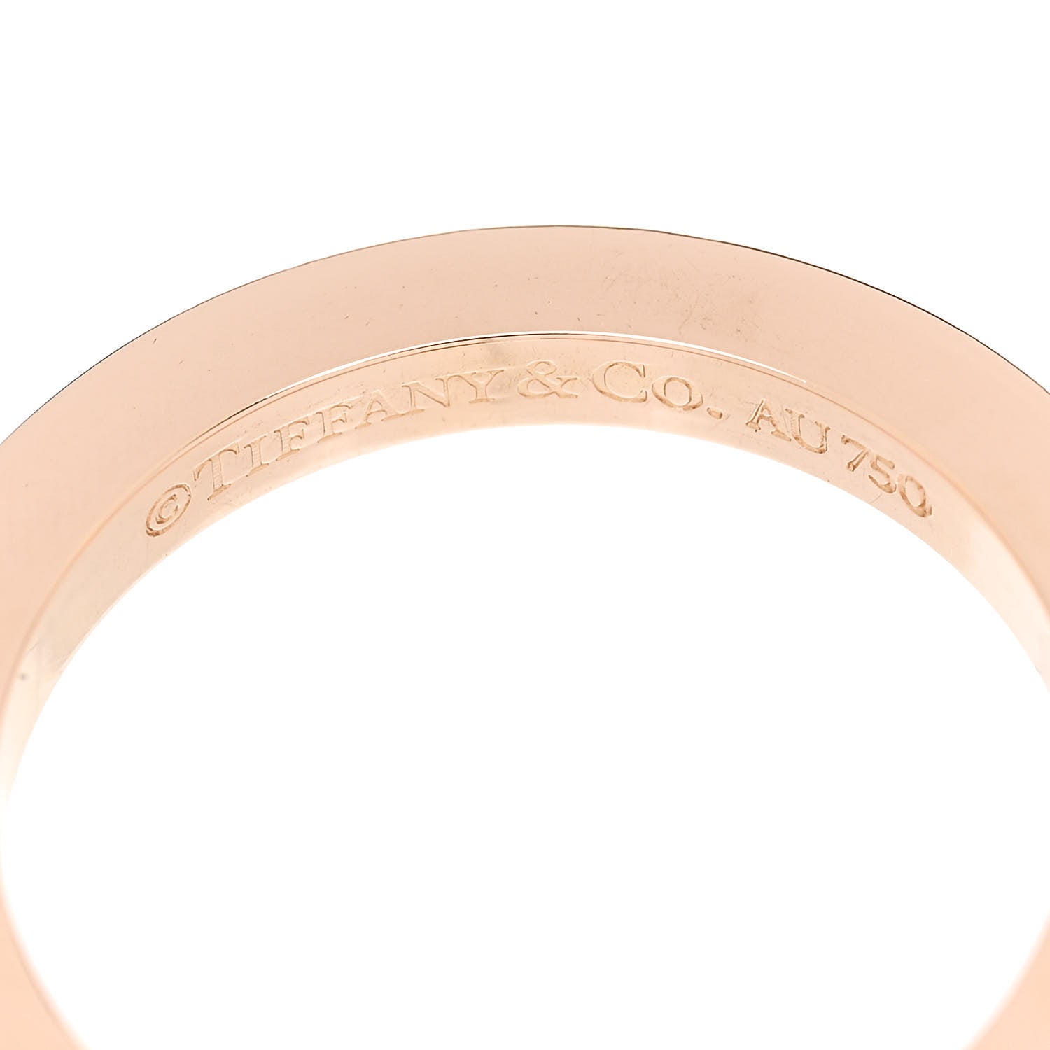 Tiffany 18K Rose Gold T Square Ring 54 7 4 of 4