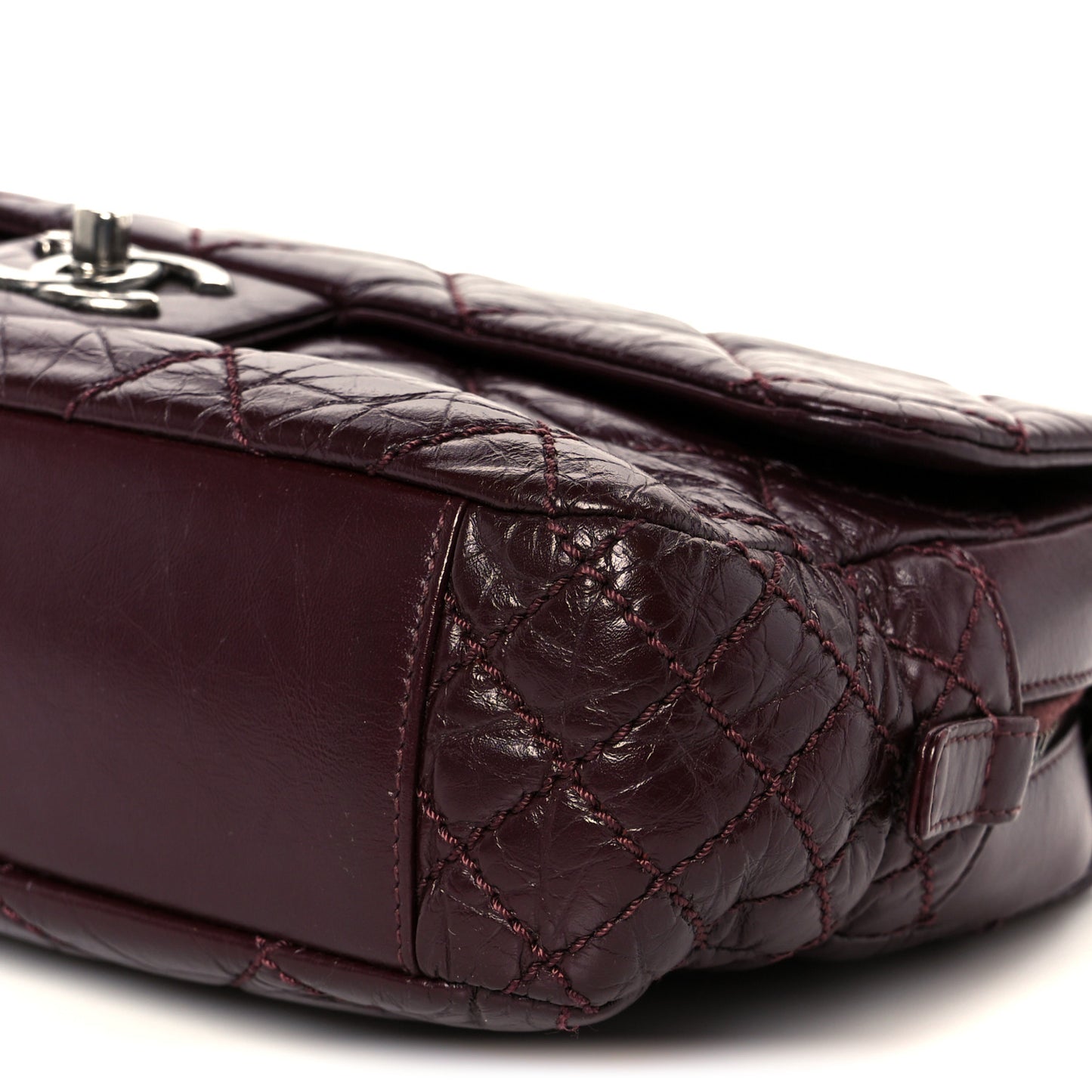 Aged Calfskin Medium New Portobello Flap Burgundy