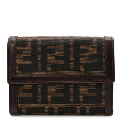 Fendi Zucca Compact Wallet Tobacco 1 of 7