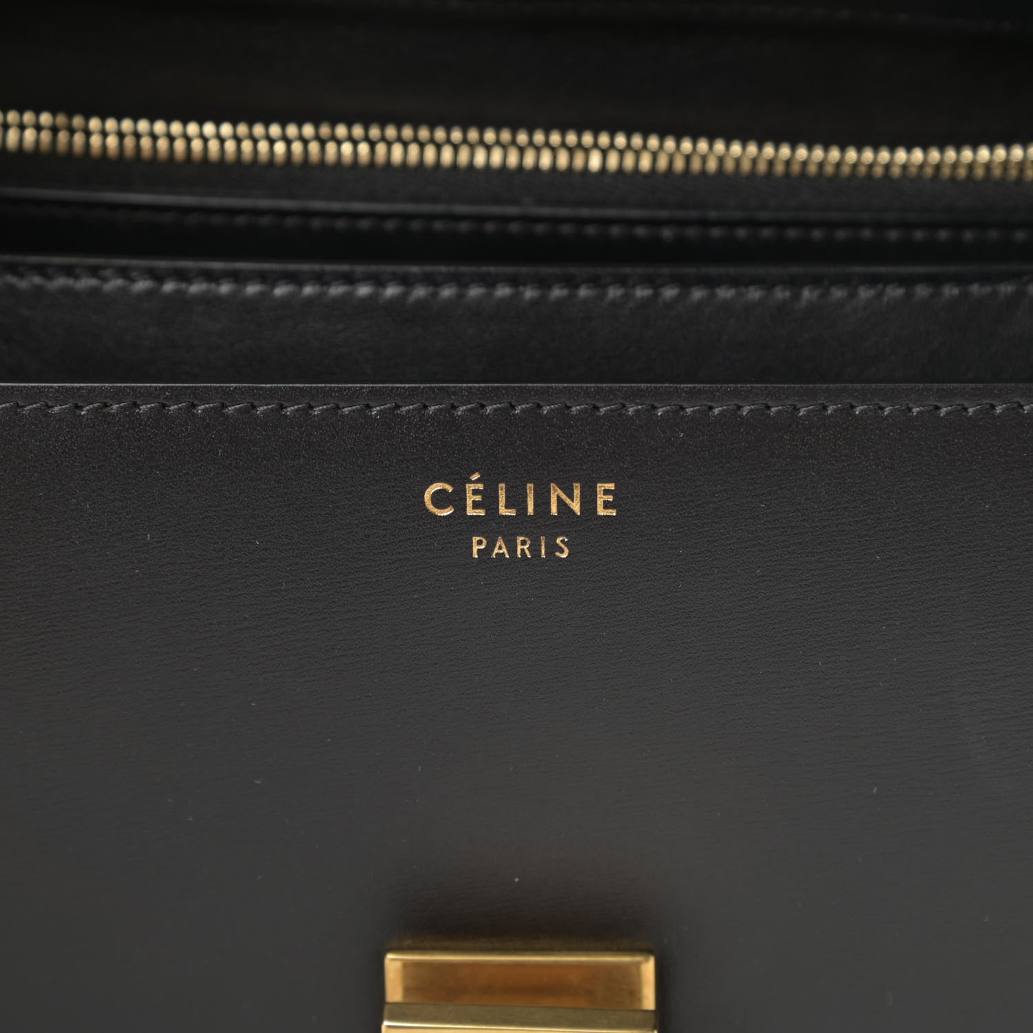 Celine Box Calfskin Medium Classic Box Flap Bag Black 6 of 11