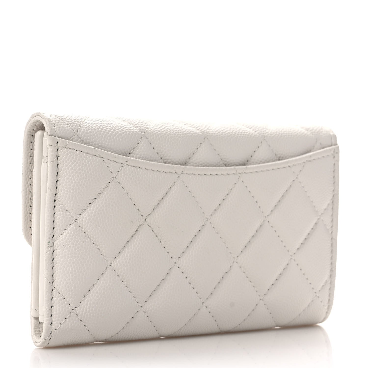 Chanel Caviar Quilted Medium Flap Wallet White 3 of 6