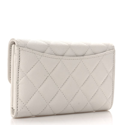Chanel Caviar Quilted Medium Flap Wallet White 3 of 6