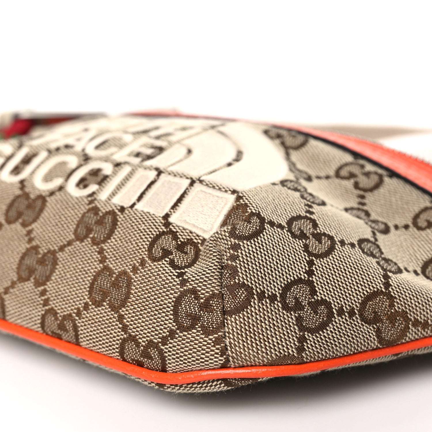 Gucci X THE NORTH FACE Monogram Textured Dollar Calfskin Embroidered Belt Bag Beige Ebony Mystic White Deep Orange 11 of 11