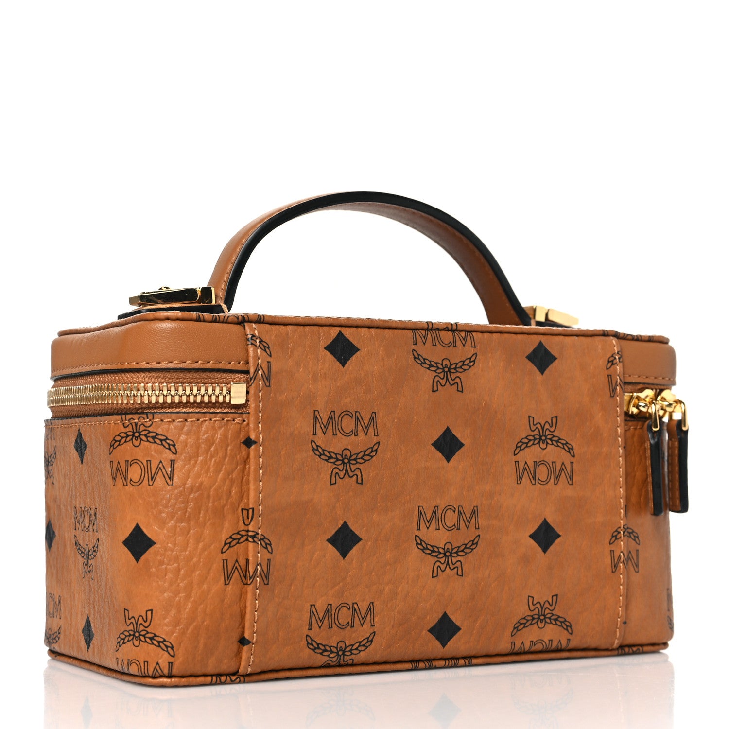 MCM Visetos Rockstar Vanity Case Cognac 3 of 11
