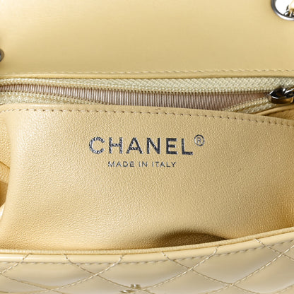 Chanel Patent Quilted Mini Square Flap Yellow 6 of 15