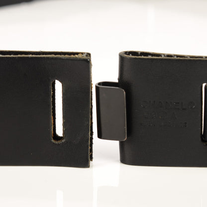 Chanel Leather Link Belt Black 8 of 9