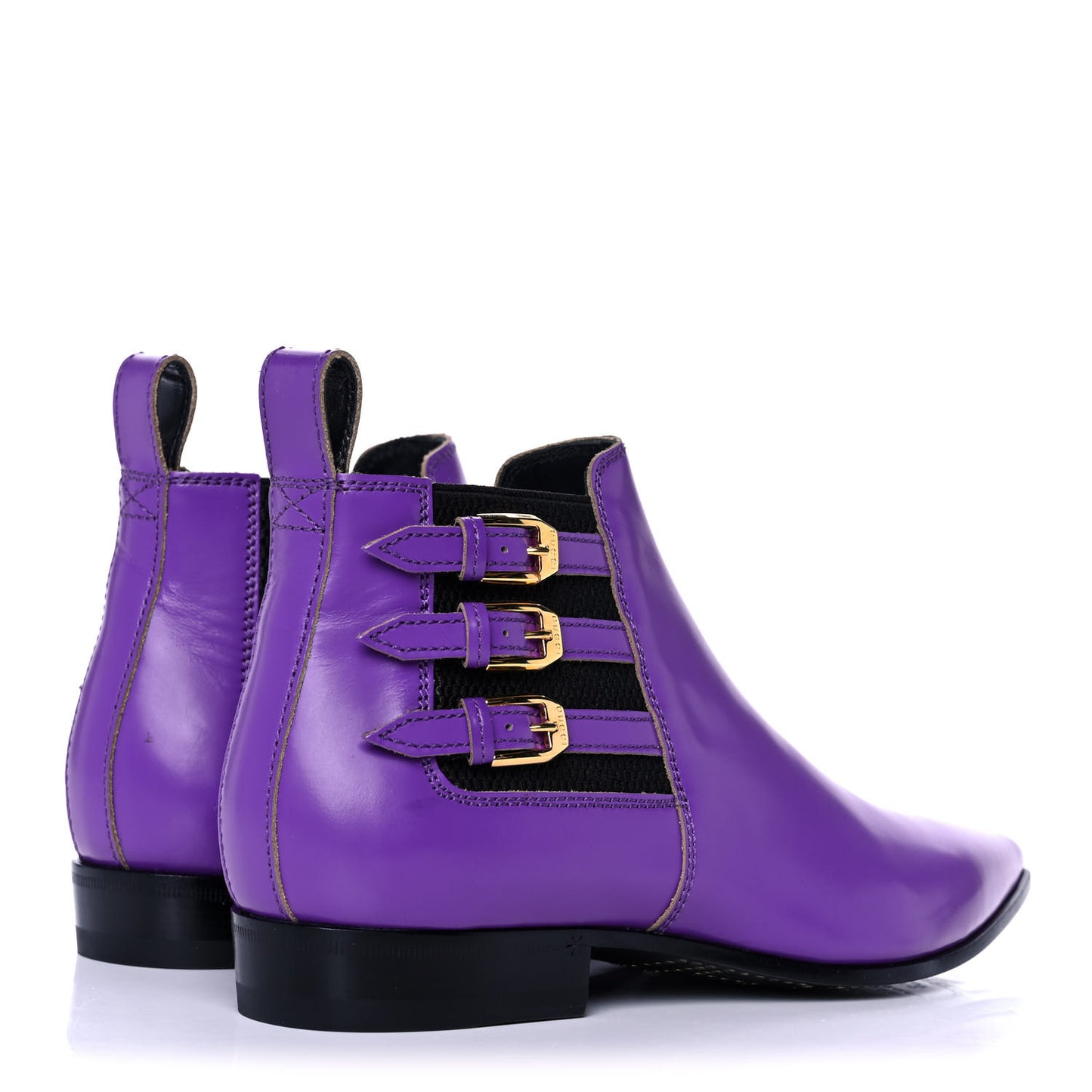 Cordovan Lux Ankle Boots 37 Shine Purple Black