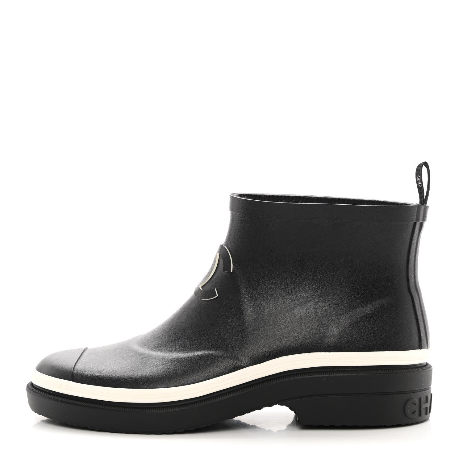 Chanel Caoutchouk CC Short Boots 39 Black 1 of 13