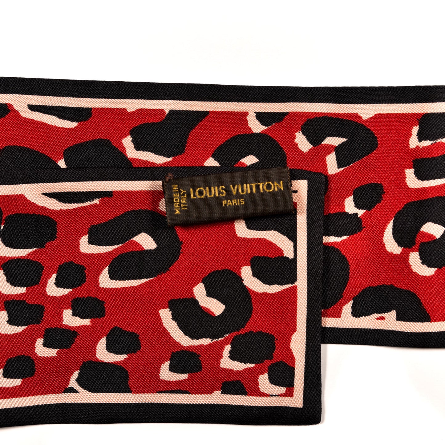 Silk Leopard Bandeau Rouge