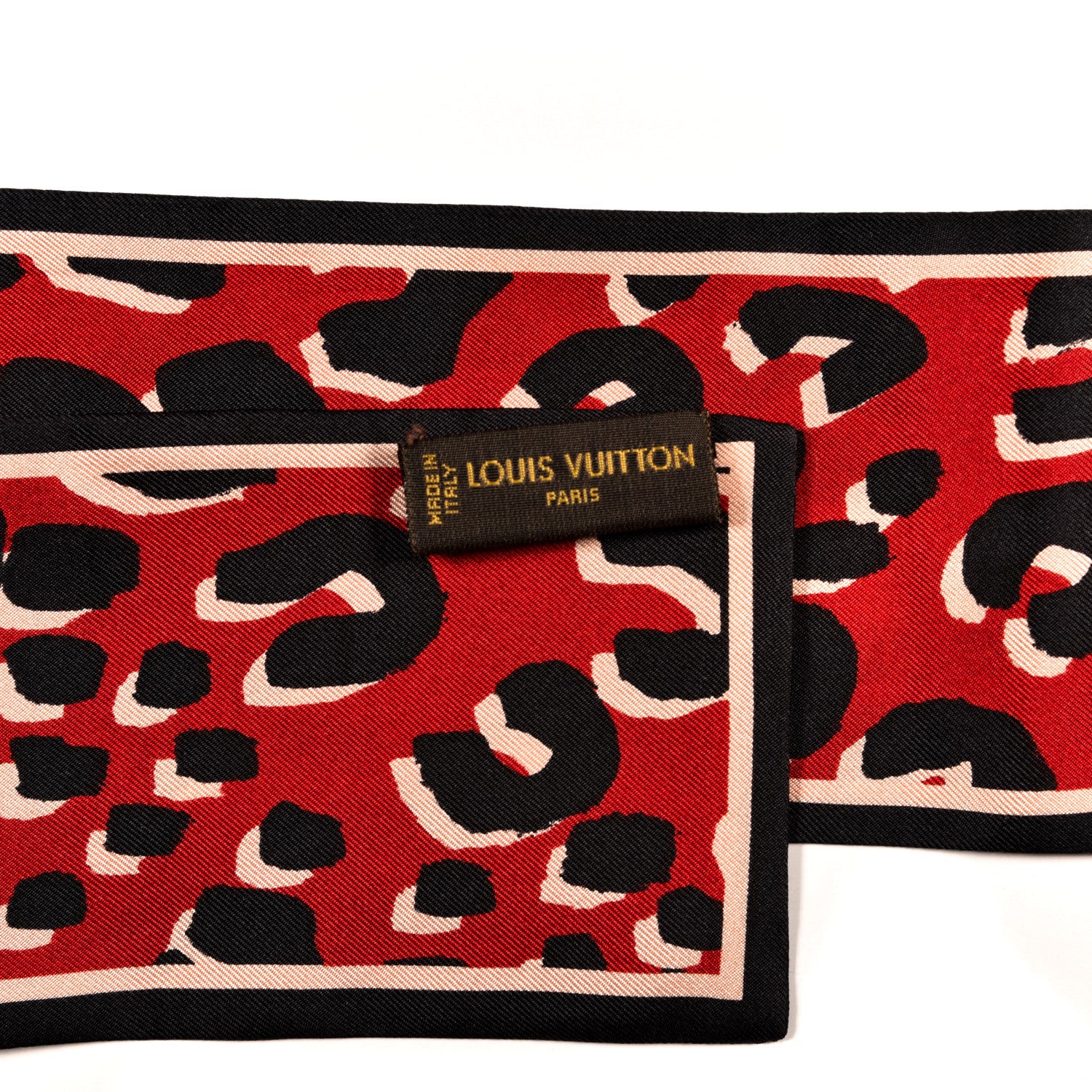 Louis Vuitton Silk Leopard Bandeau Rouge 4 of 4