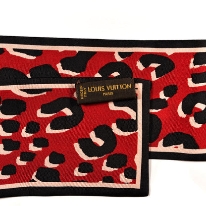 Louis Vuitton Silk Leopard Bandeau Rouge 4 of 4