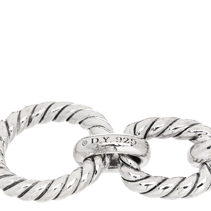 David Yurman Sterling Silver Blue Sapphire 12.5mm Cushion Link Bracelet 3 of 3