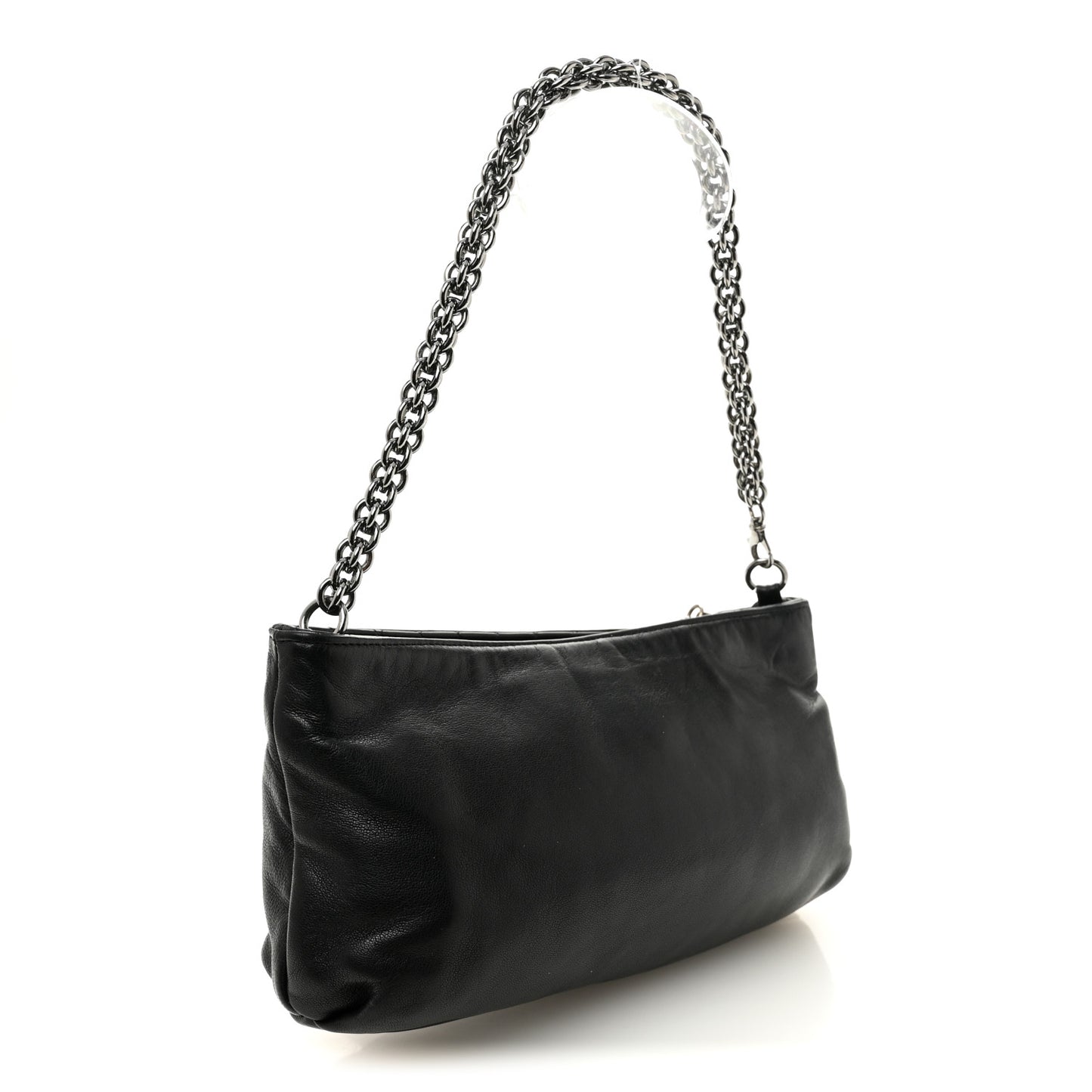 Lambskin Soft Chain Pochette Black