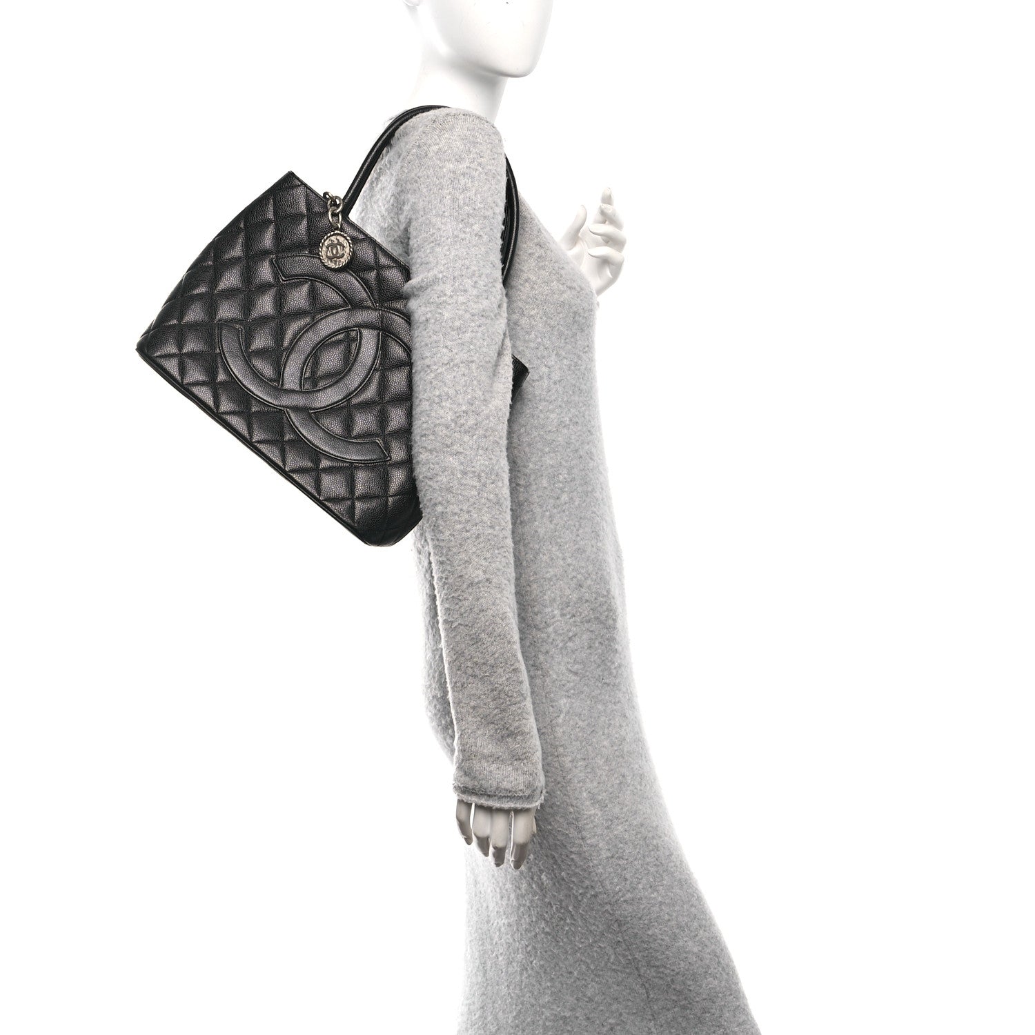 Chanel Caviar Quilted Medallion Tote Black 2 of 13