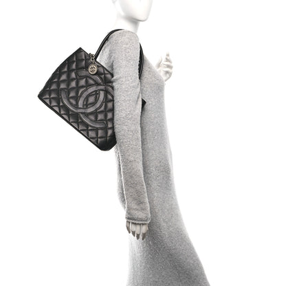 Chanel Caviar Quilted Medallion Tote Black 2 of 13