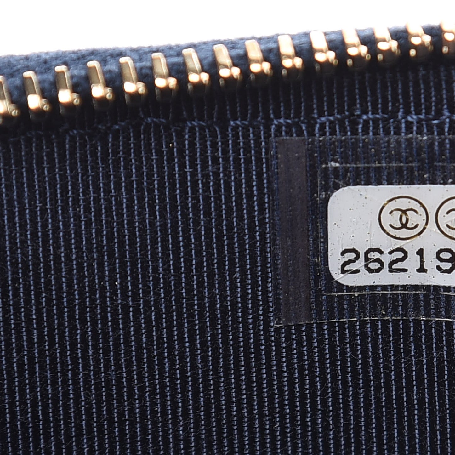 Caviar Quilted Classic Flat Wallet Pouch Navy