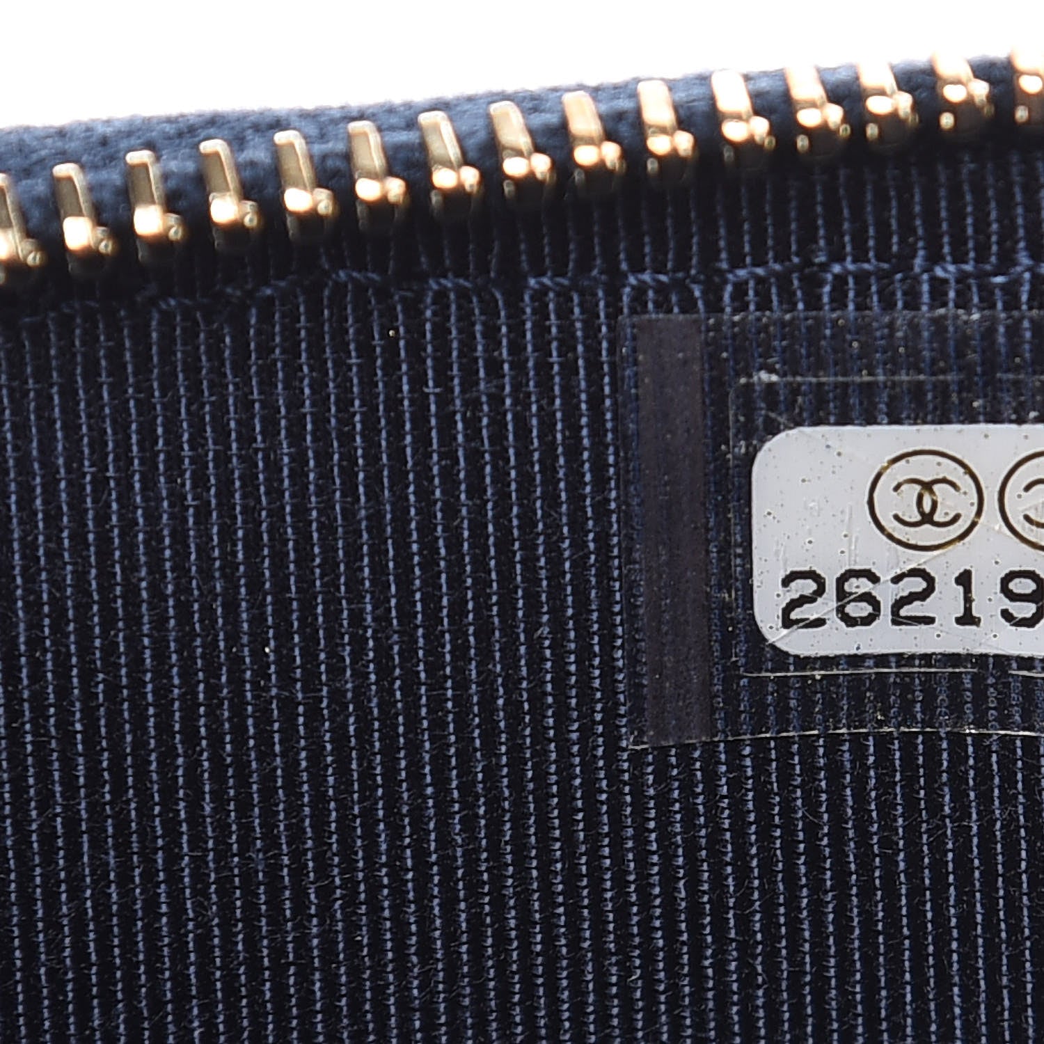 Chanel Caviar Quilted Classic Flat Wallet Pouch Navy 6 of 8
