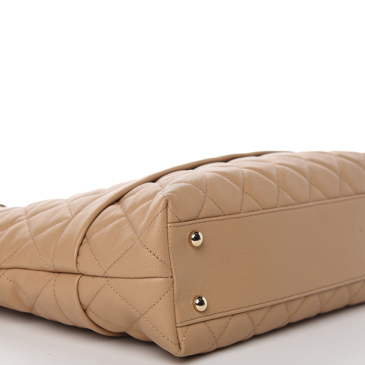 Chanel Caviar Quilted Rolled Up Tote Beige 6 of 10