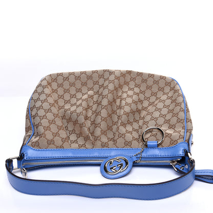Gucci Monogram Medium Sukey Hobo Blue 12 of 12