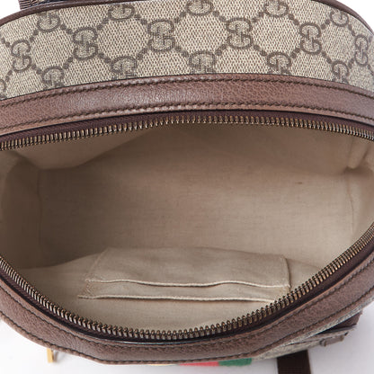 Gucci GG Supreme Monogram Calfskin Web Small Ophidia Day Backpack Beige Ebony New Acero 4 of 9