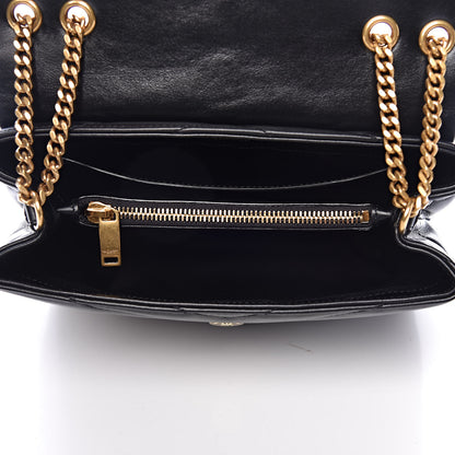 Saint Laurent Calfskin Y Quilted Monogram Small Loulou Chain Satchel Black 5 of 11