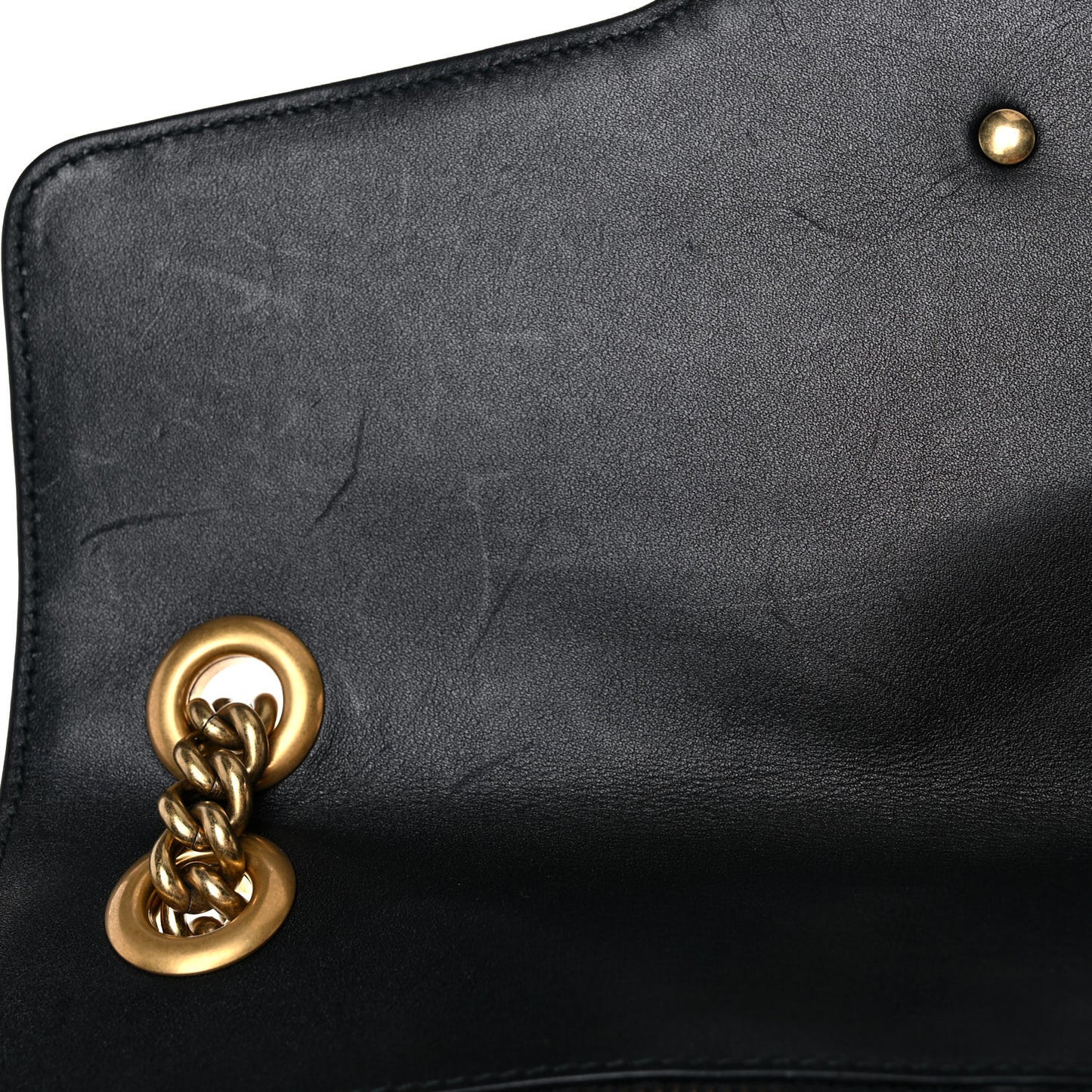 Calfskin Matelasse Medium GG Marmont Shoulder Bag Black