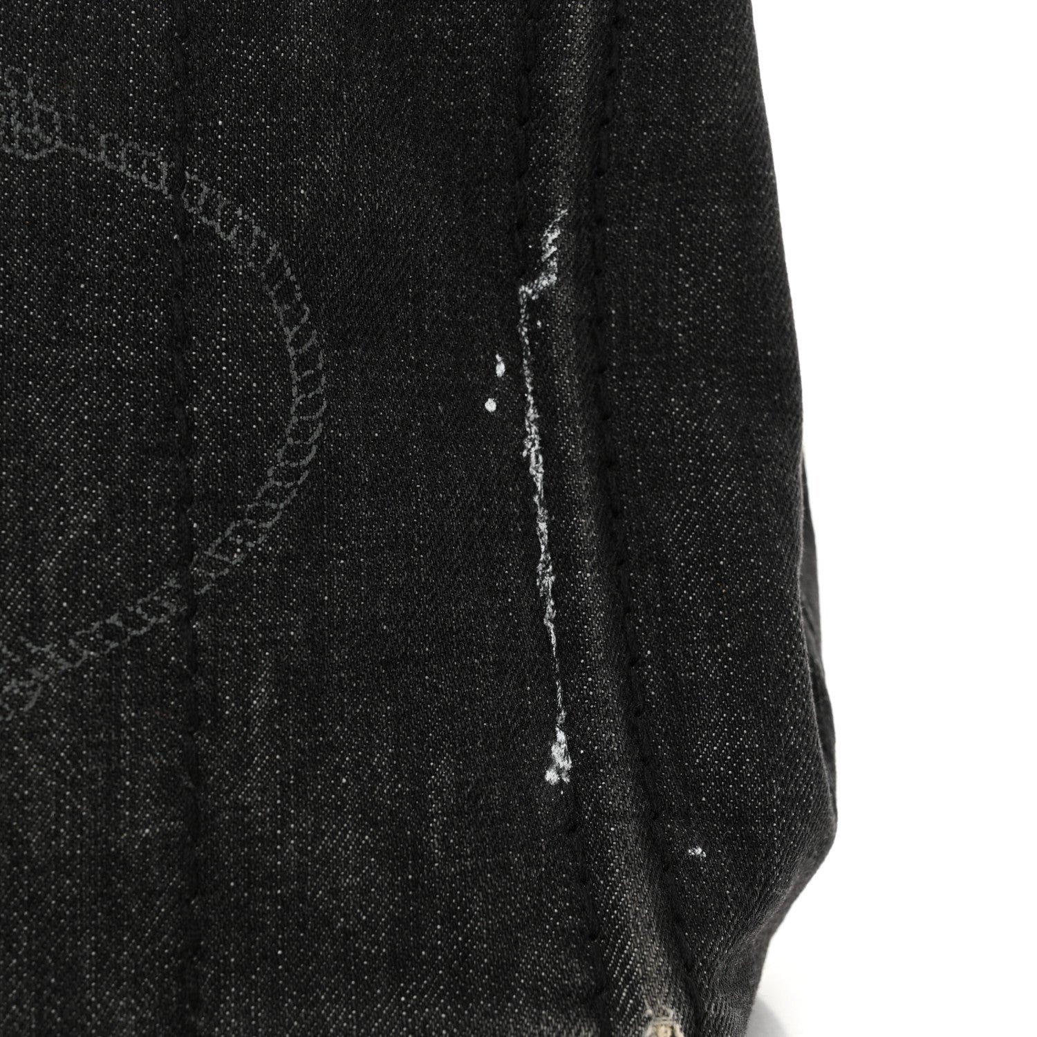Prada Denim Small Logo Tote Black 15 of 22