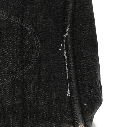 Prada Denim Small Logo Tote Black 15 of 22