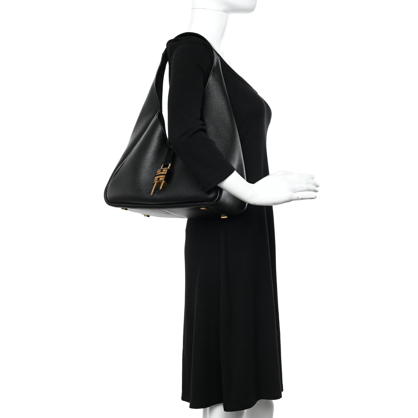 Calfskin Medium G-Lock Hobo Black