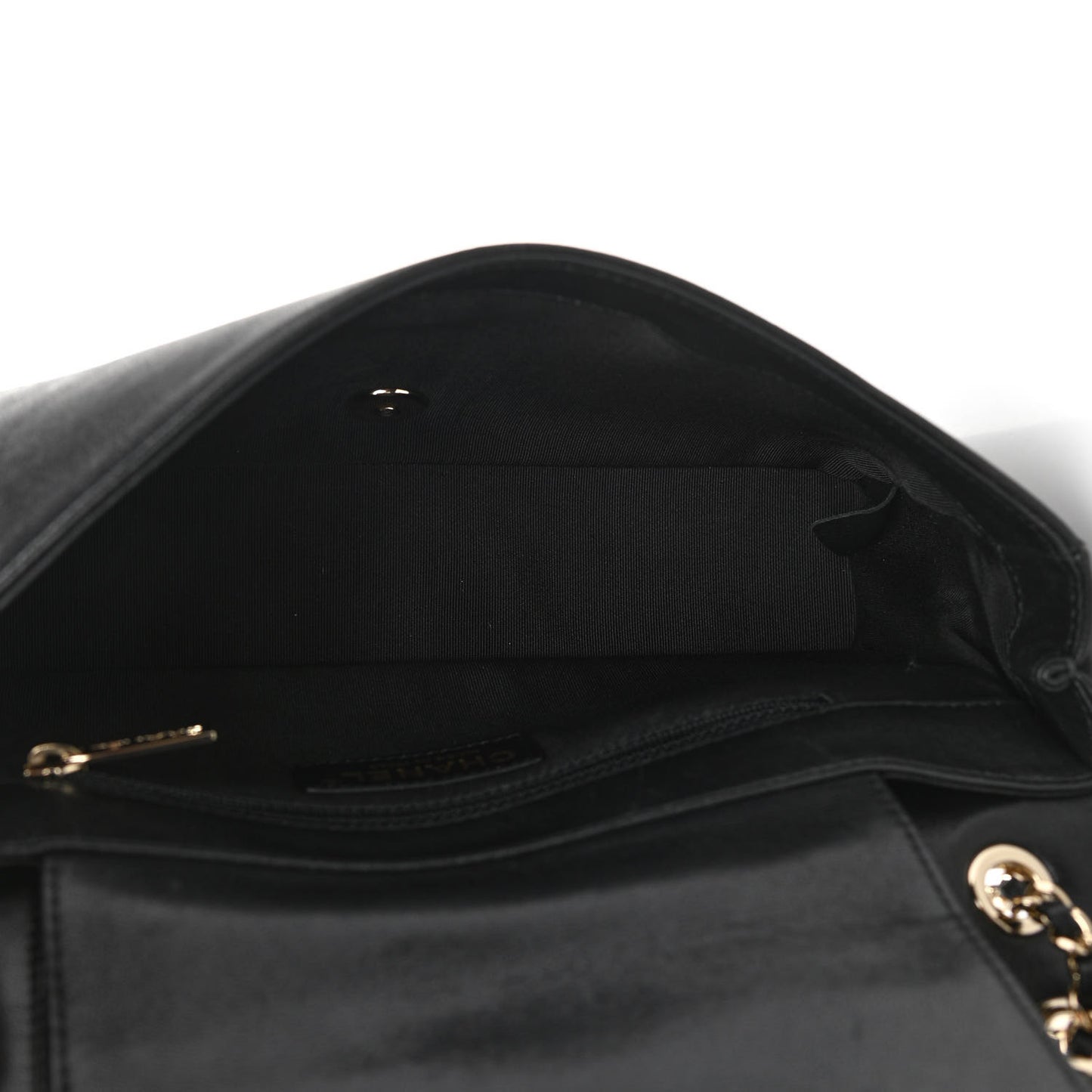 Sheepskin Chevron Quilted Medium Vintage Mademoiselle Flap Black